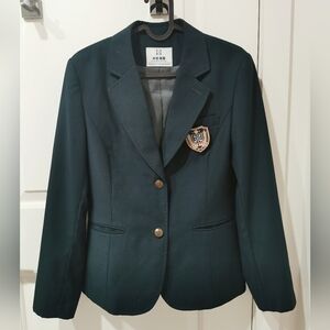 Women's Forest Green Wool Blend Blazer